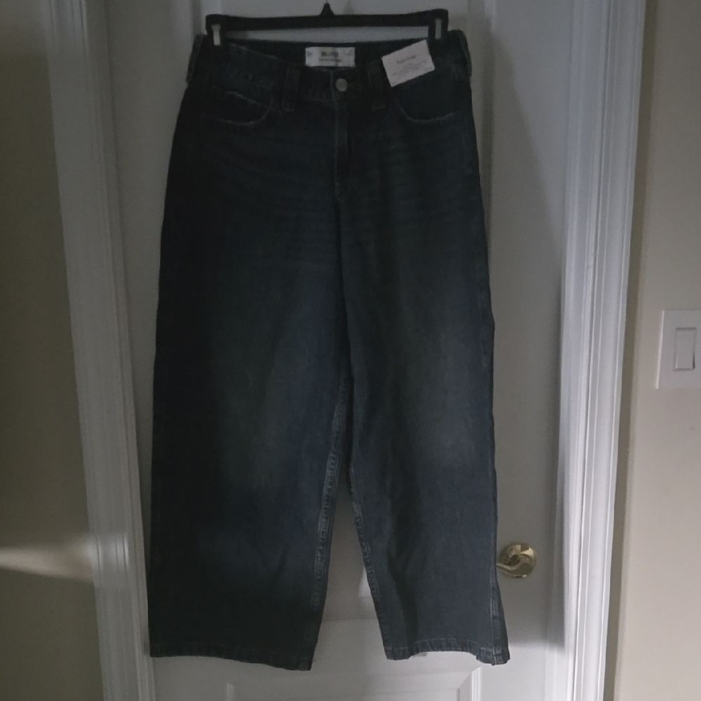 Hollister Blue Relaxed Wide-Leg Jeans
